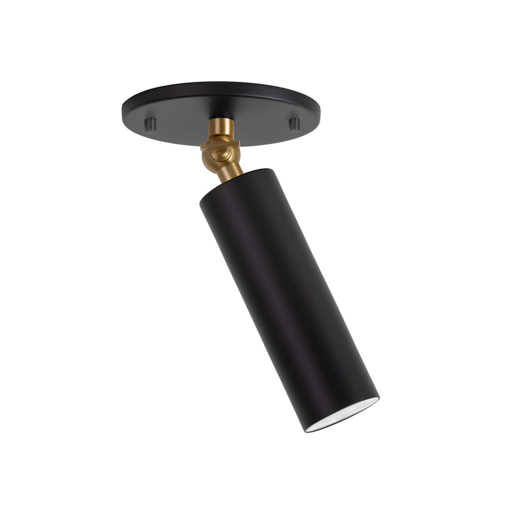 Fjord Spot Surface shown in Matte Black with Brass