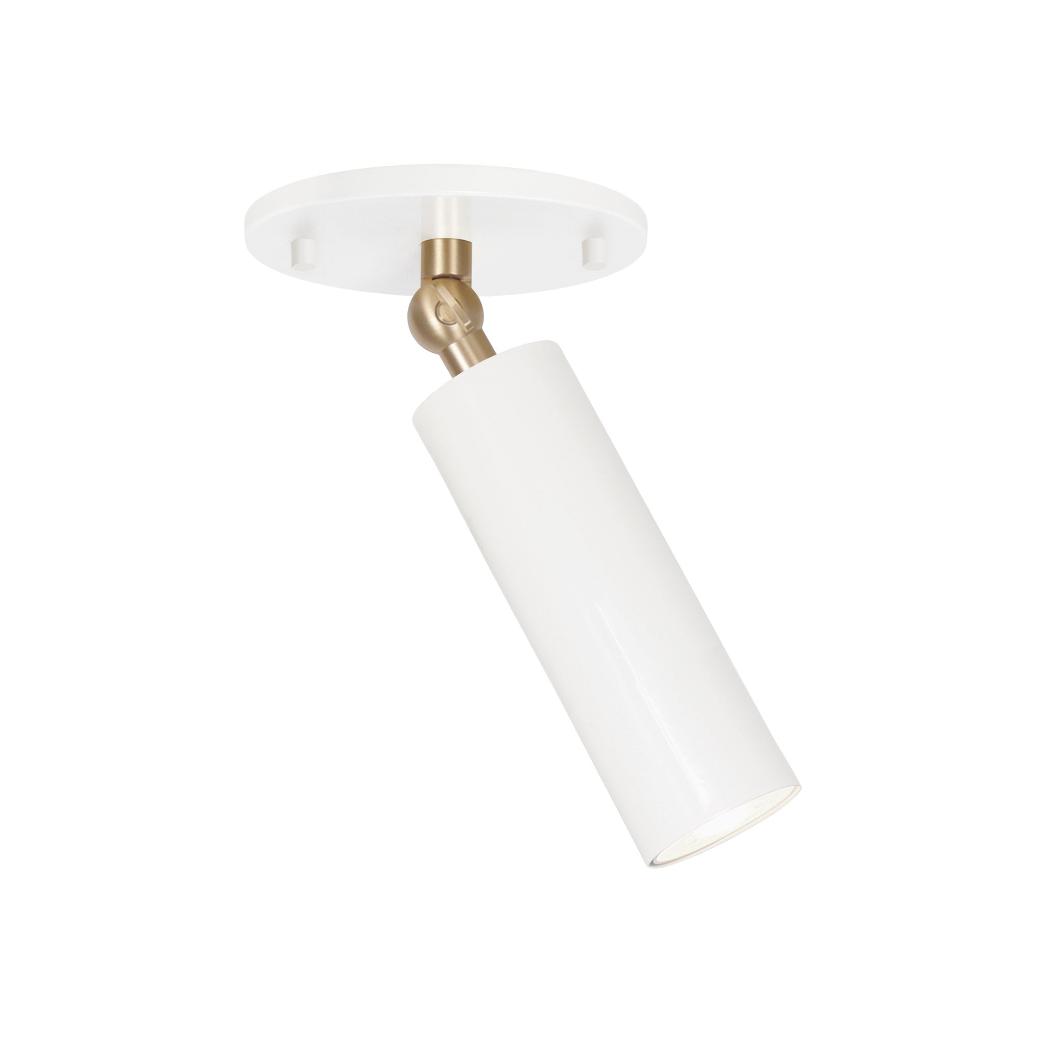 Fjord Spot Surface shown in White with Brass