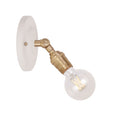 Grace Flush Sconce shown in Brass with a Gloss White Ceramic canopy and no shade