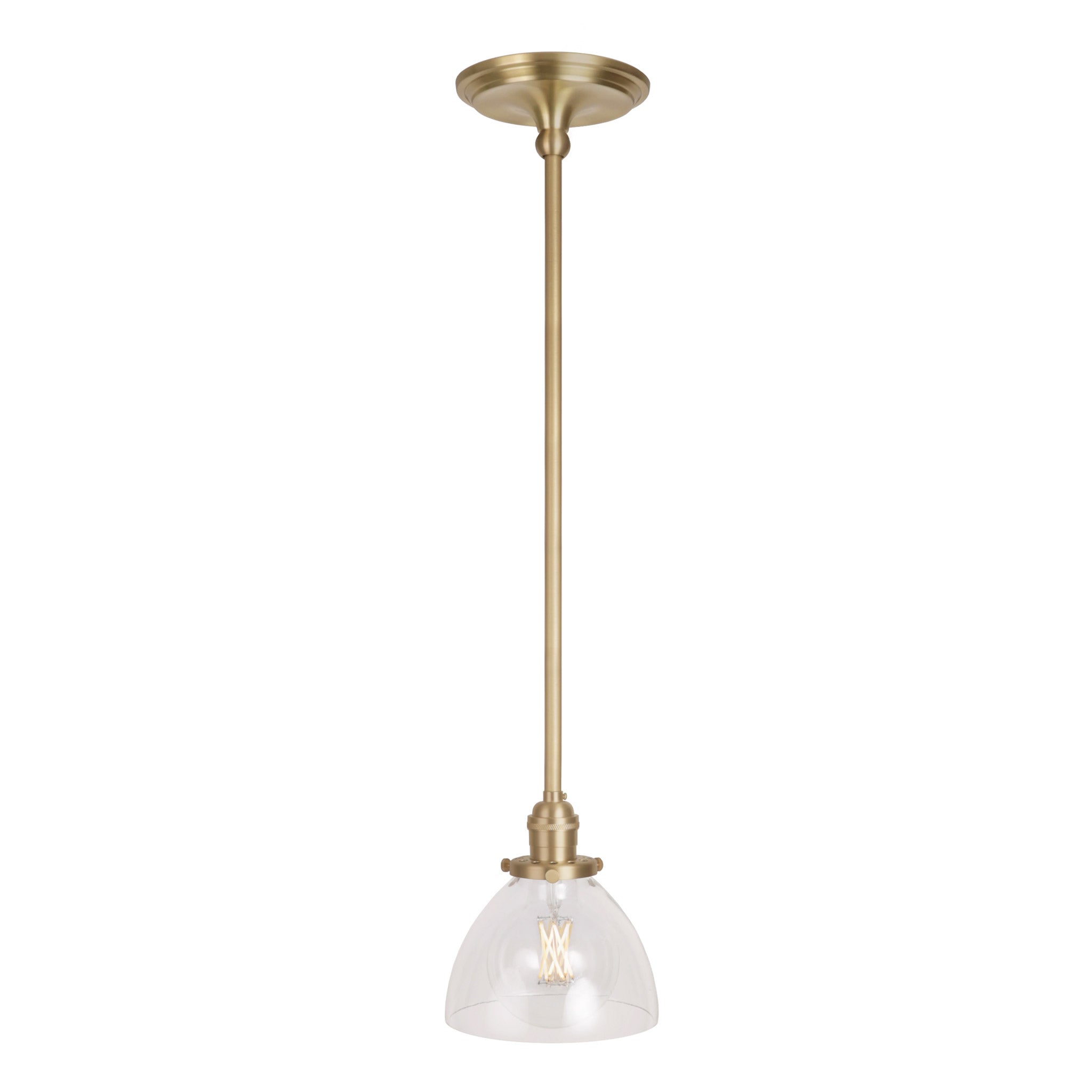 Grace Rod Pendant shown in Brass