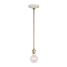Grace Rod Pendant shown in Brass with a Gloss White Ceramic canopy