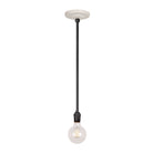 Grace Rod Pendant shown in Graphite Patina with a Gloss White Ceramic canopy