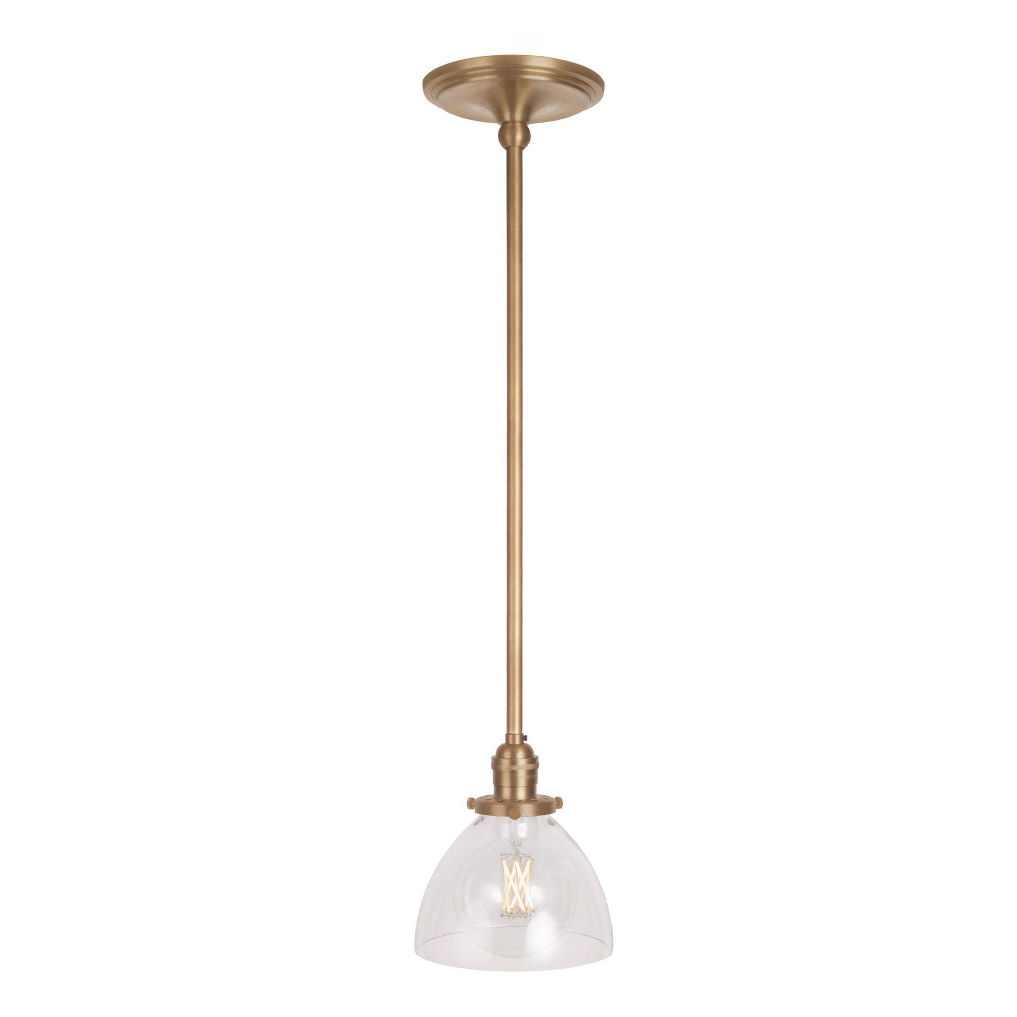 Grace Rod Pendant shown in Heirloom Brass
