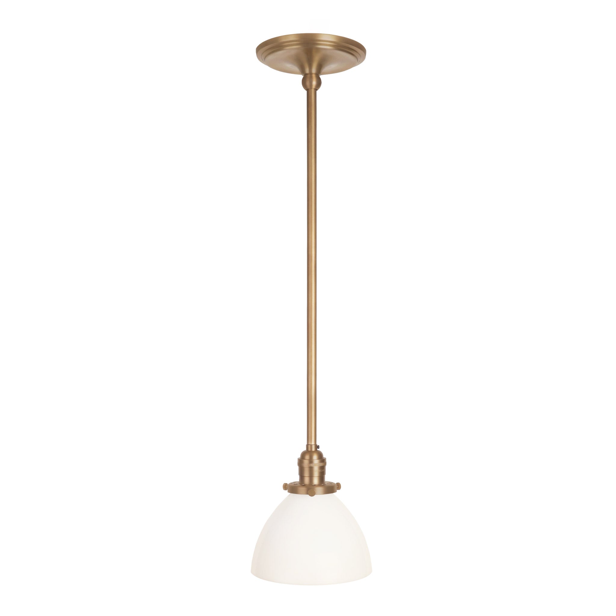 Grace Rod Pendant shown in Heirloom Brass
