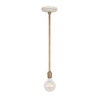 Grace Rod Pendant shown in Heirloom Brass with a Gloss White Ceramic canopy