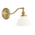 Grace Sconce shown in Brass with an Opal Glass shade