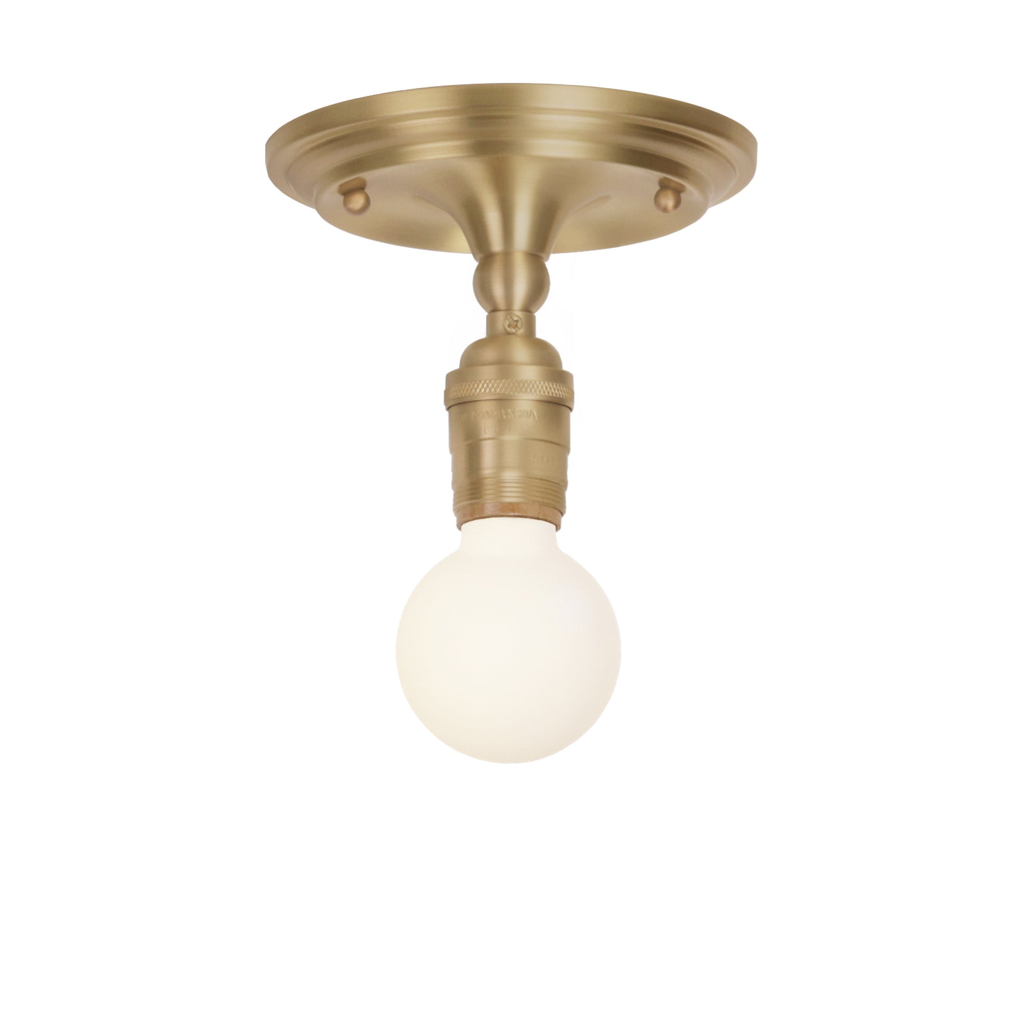 Grace Surface shown in Brass with no shade