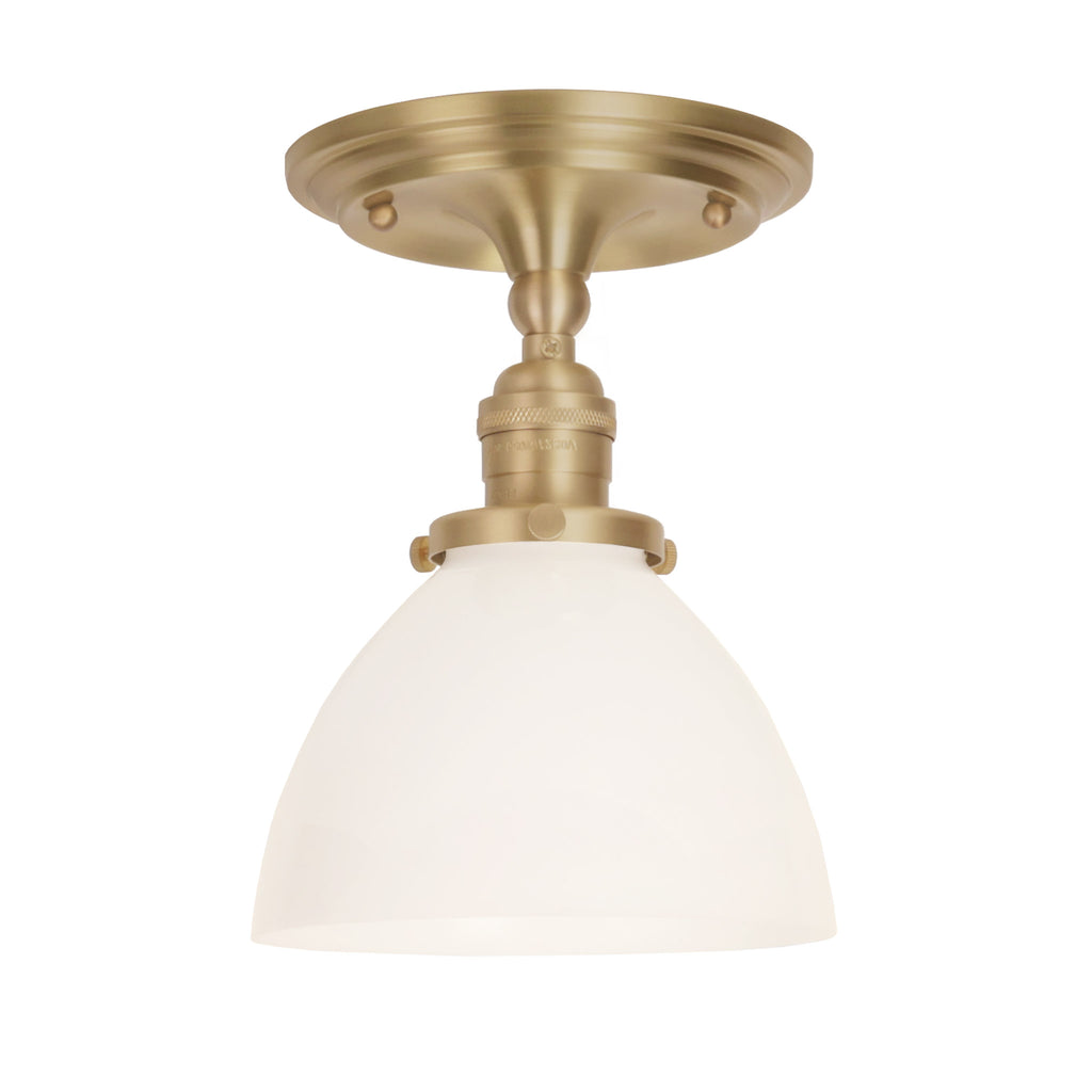 Grace Surface shown in Brass with an Opal Glass shade