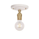 Grace Surface shown in Brass with a Gloss White Ceramic canopy and no shade