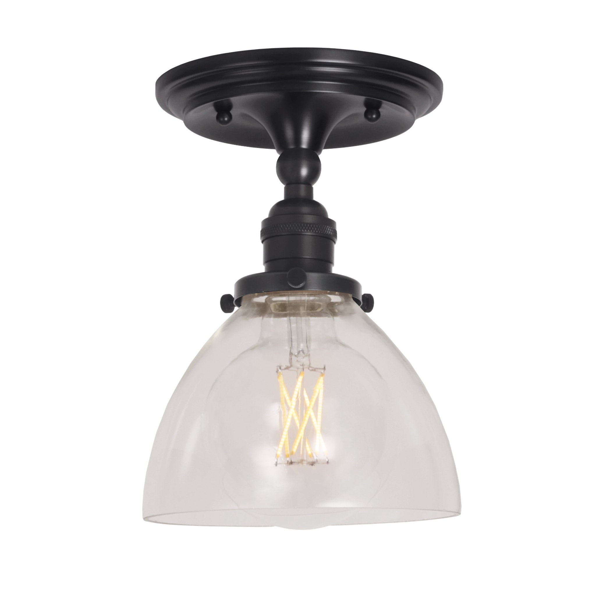 Grace Surface shown in Graphite Patina and a Clear Glass shade