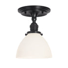 Grace Surface shown in Graphite Patina and an Opal Glass shade