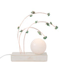 Ikebana Table Lamp shown in Verdigris flower finish