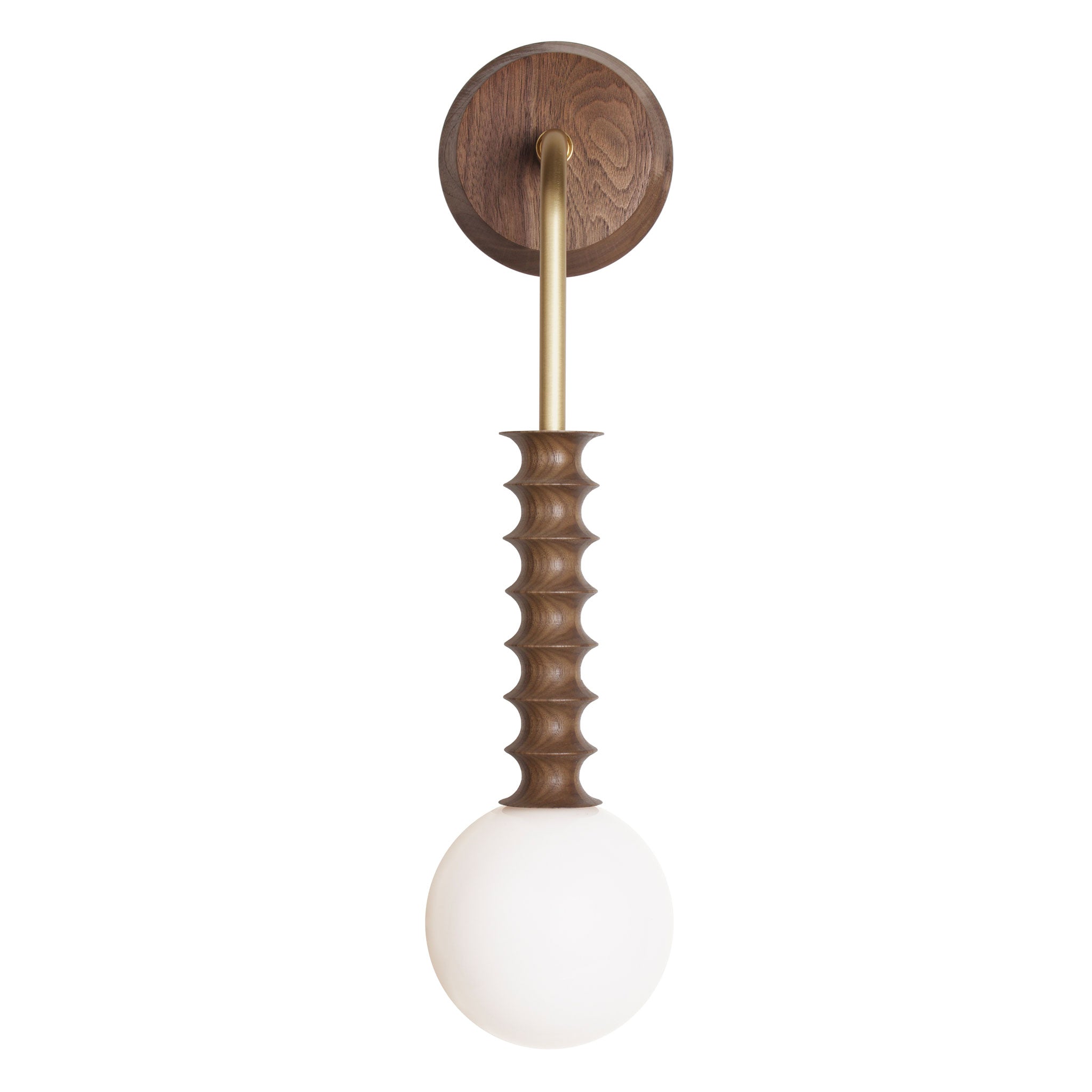 Joslyn shown in Walnut with Brass