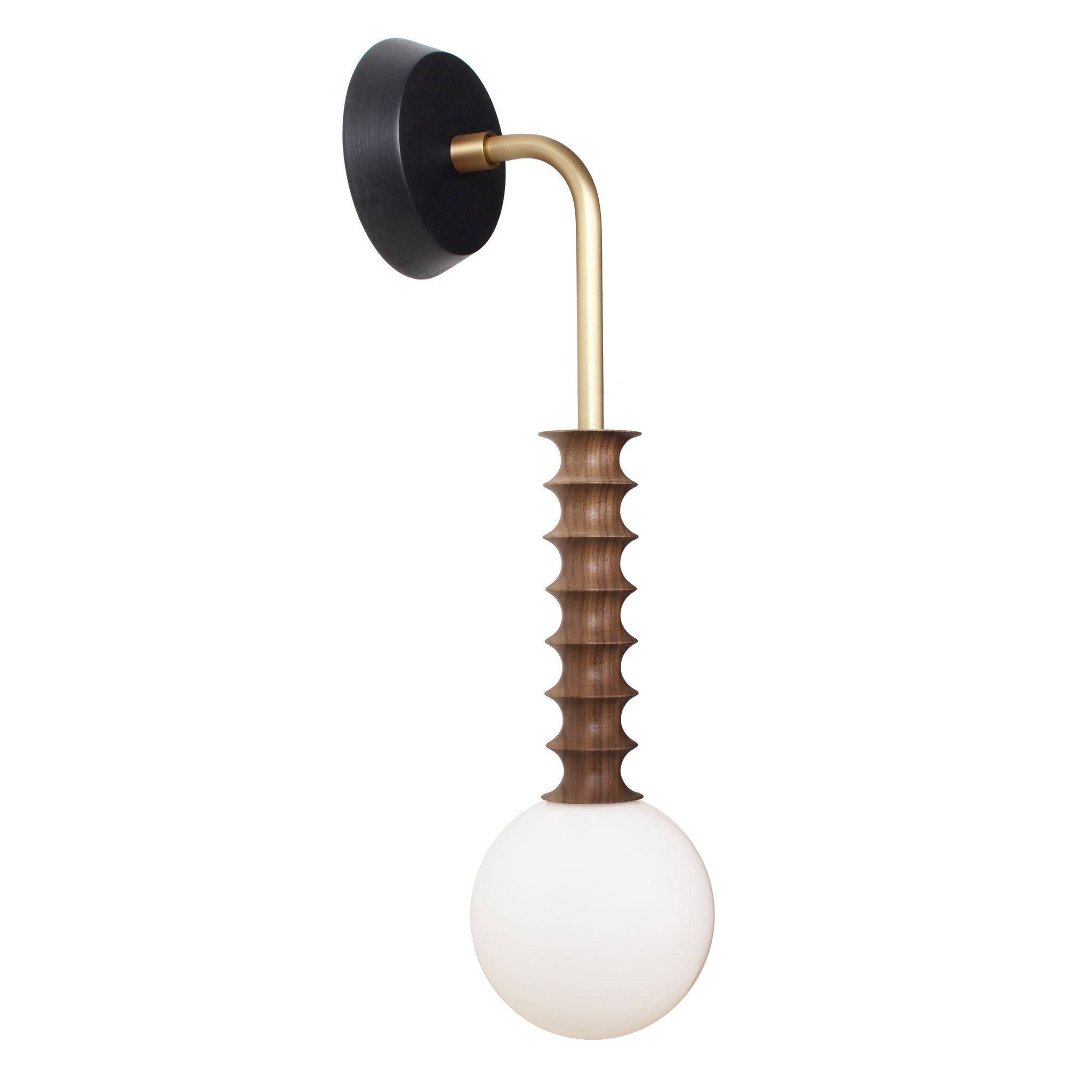 Loop Brass and Sphere Sconce LED Light - Modern Wall Lamp