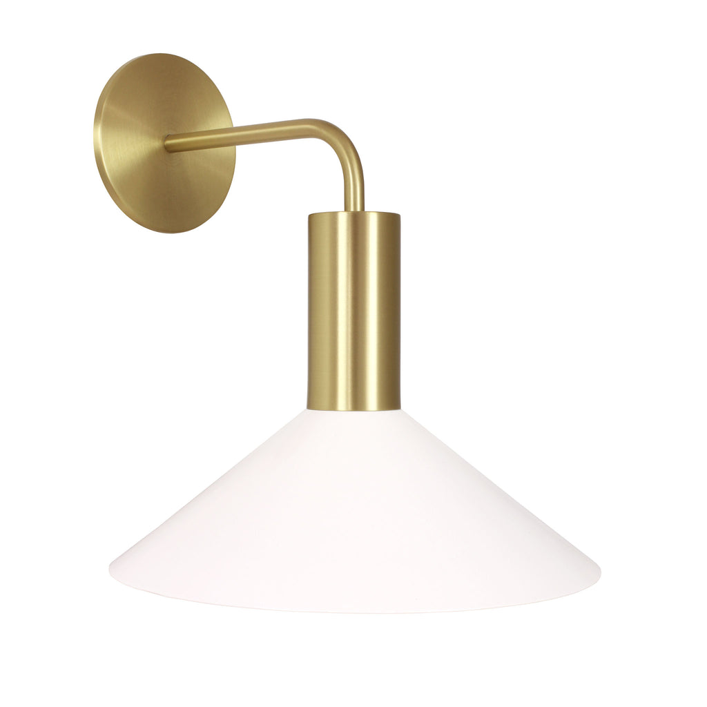 Juniper Sconce shown in White with Brass.