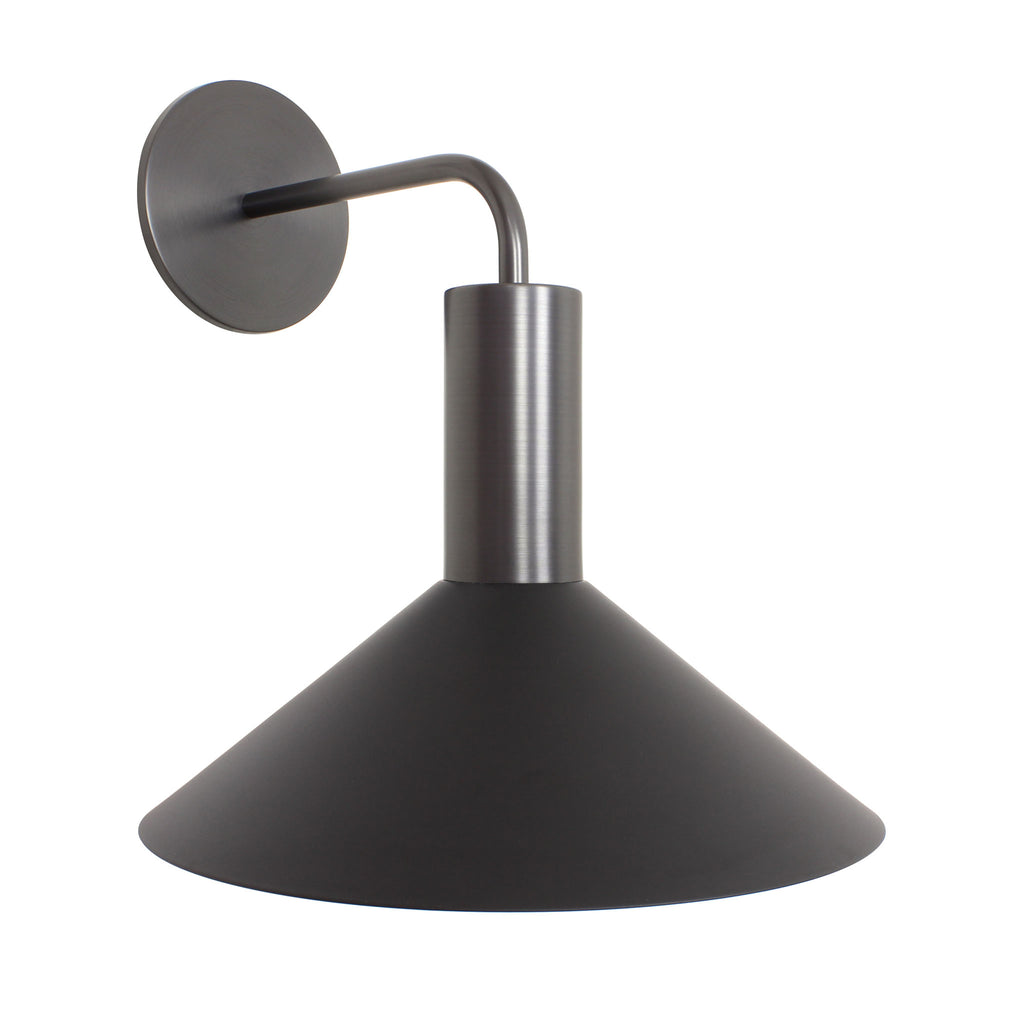 Juniper Sconce shown in Matte Black with Graphite Patina.  