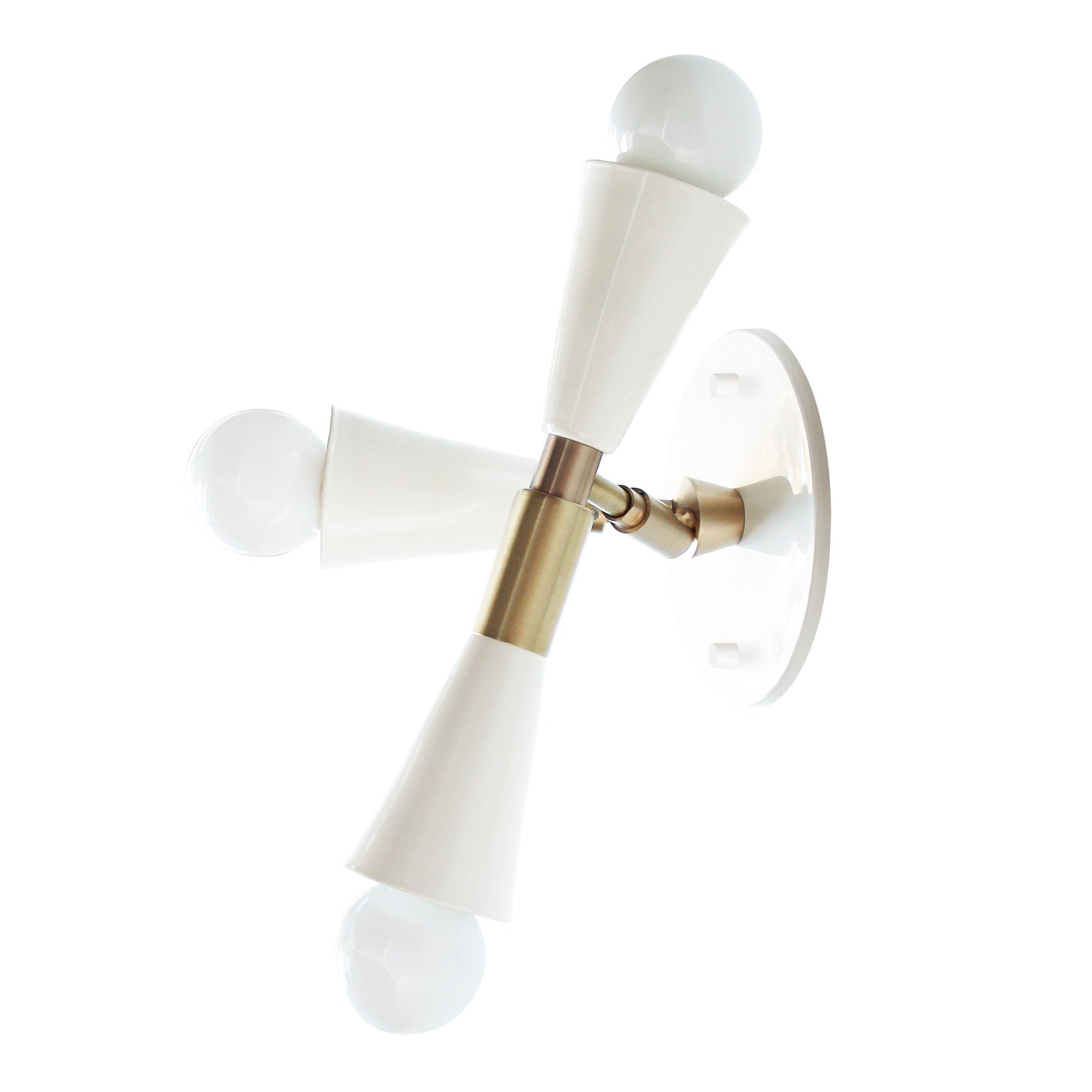 Leopold shown in White with Brass