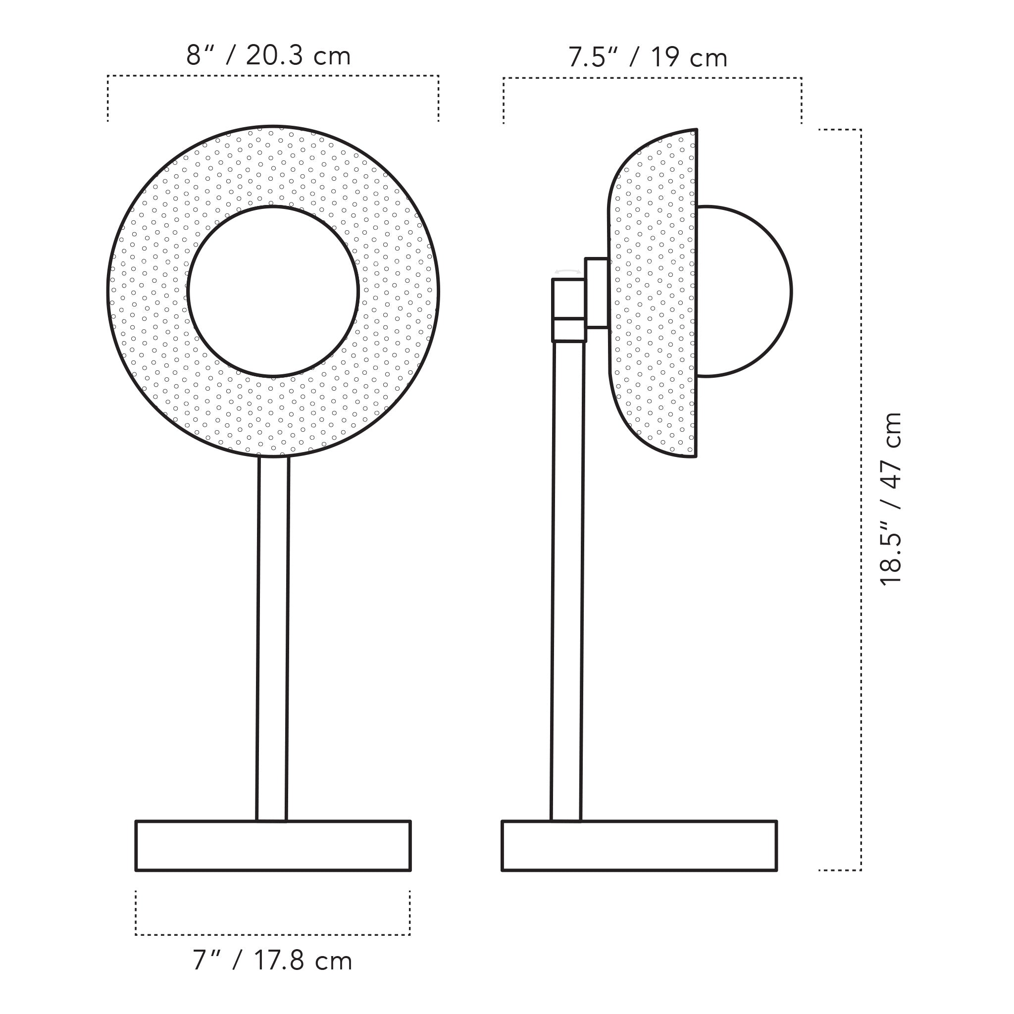 Lexi Lamp dimensions