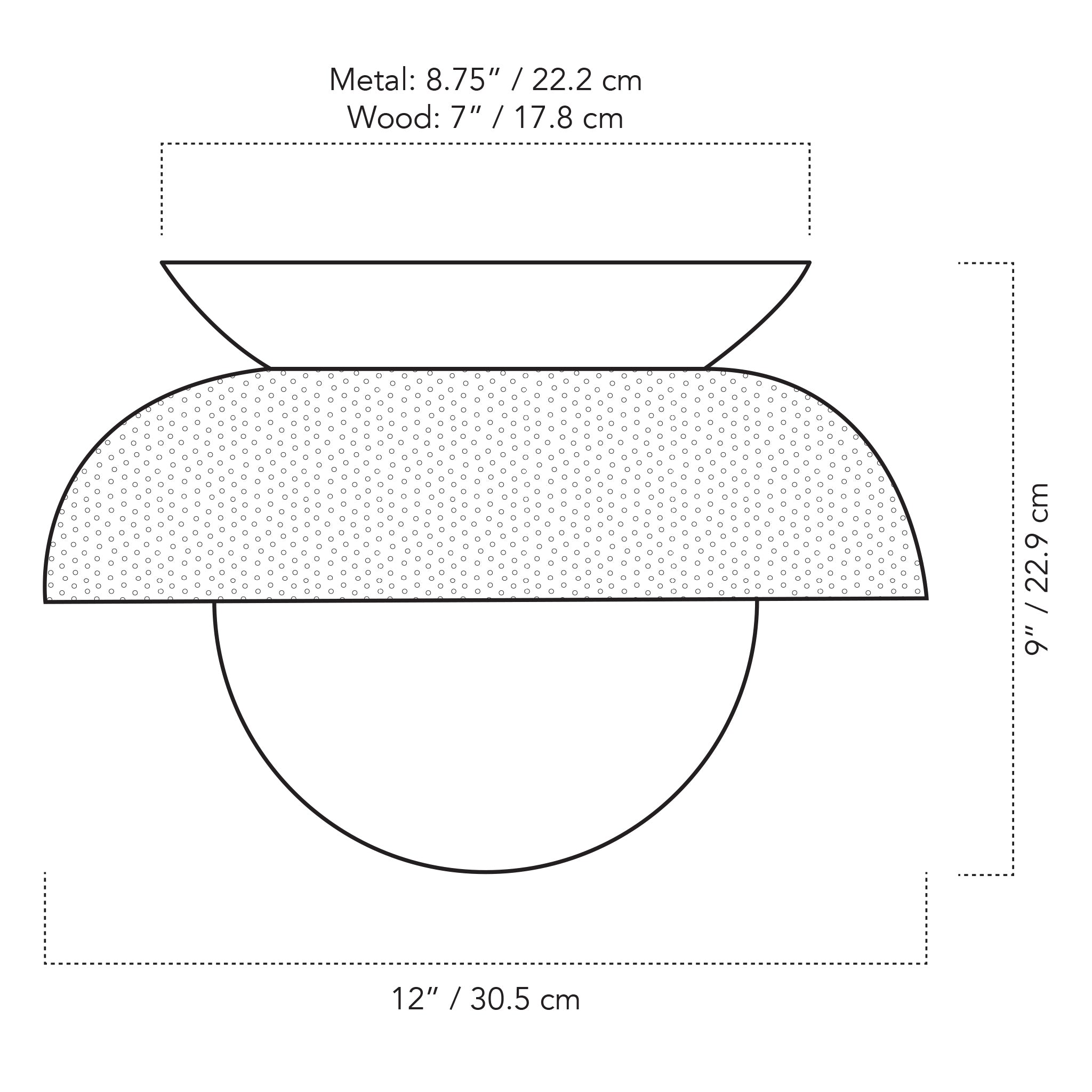 A Technical Drawing Of The Lexi Large With 8" Globe