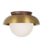Lexi Large 8" shown in Heirloom Brass and Walnut Wood canopy