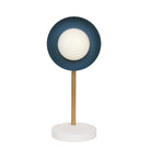 Lexi Lamp shown with a solid Ocean Blue shade