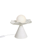 Loie Lamp shown in Natural White Glaze ceramic