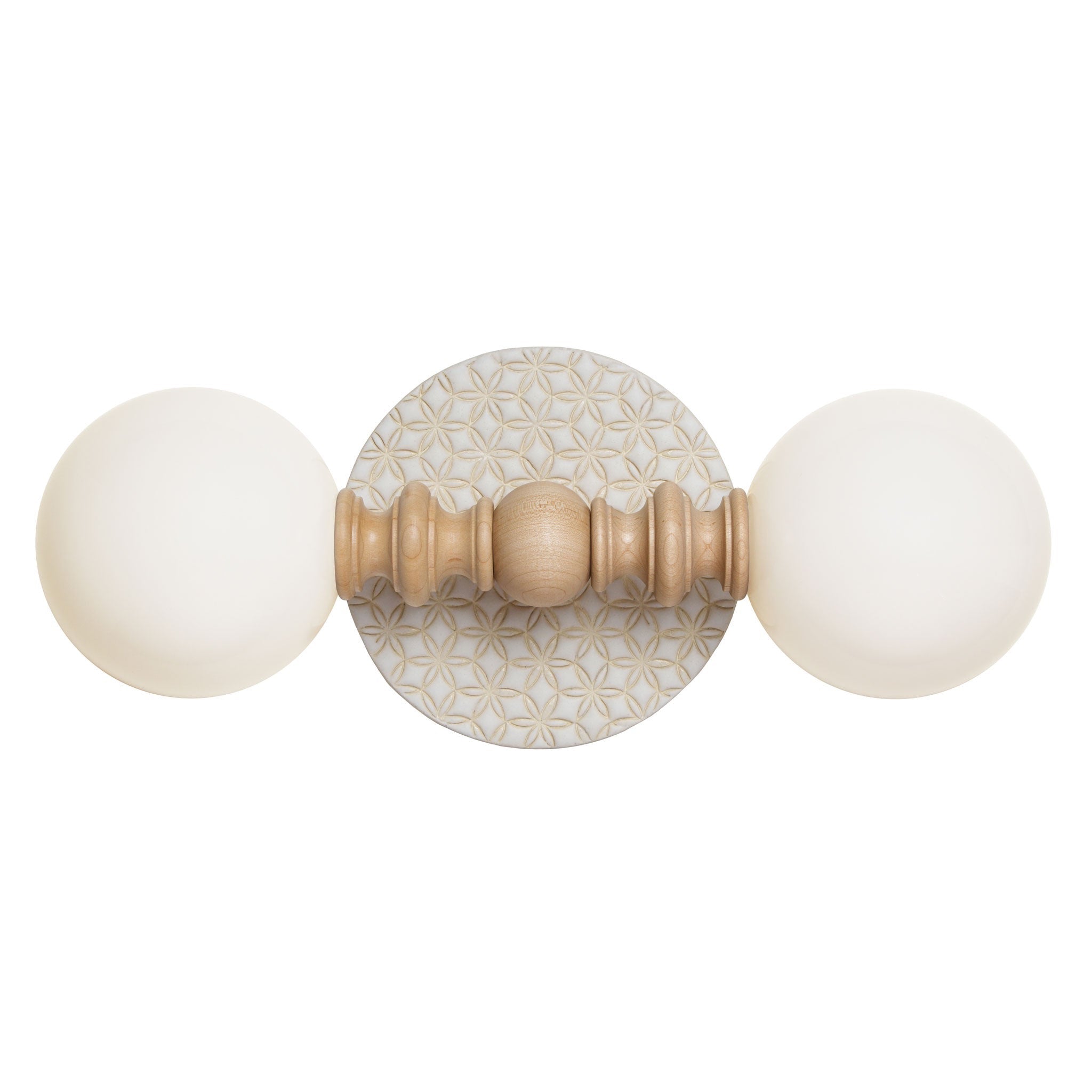 Lucy shown with Natural White and Cream Quilted ceramic canopy