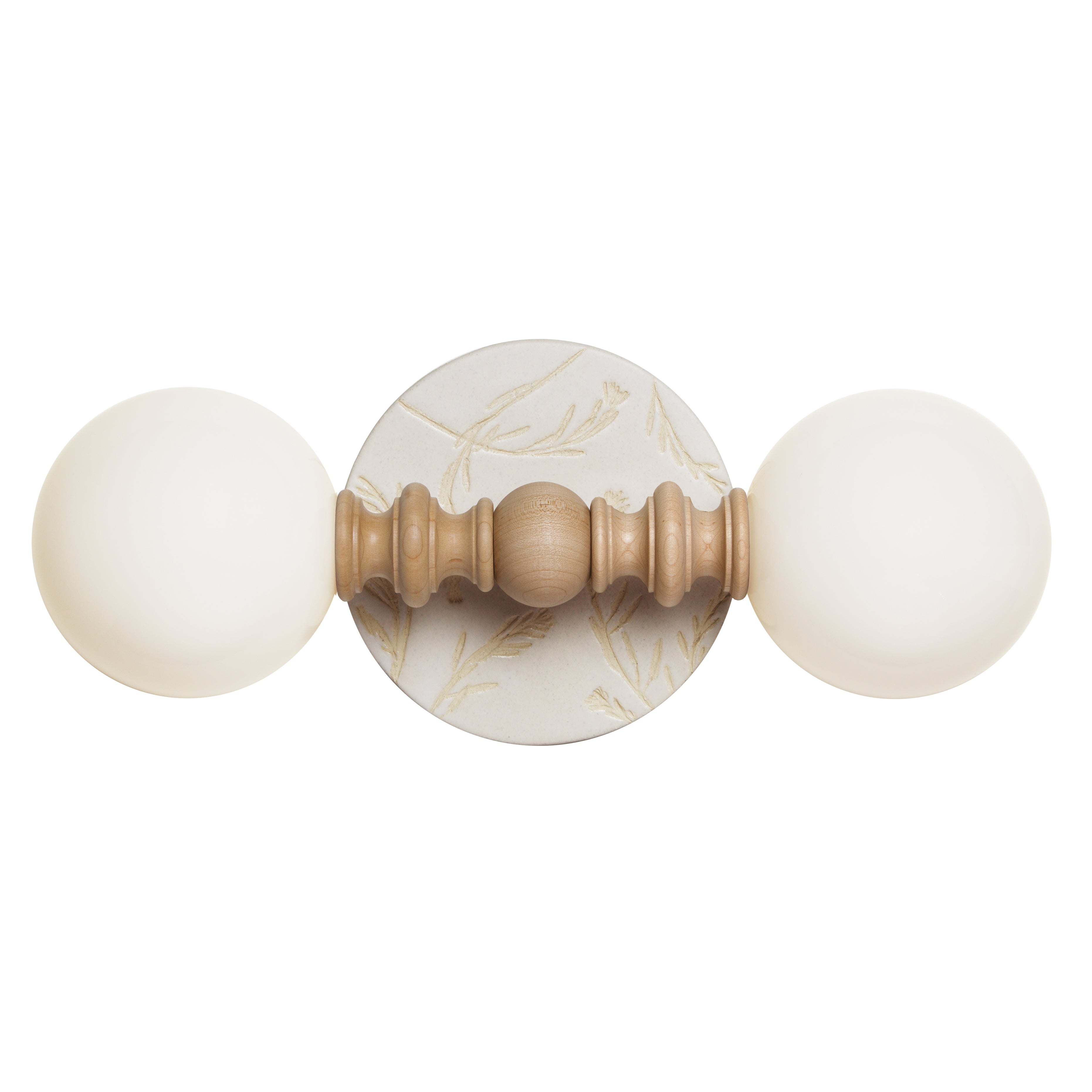 Lucy shown with Natural White Tanglewood ceramic canopy