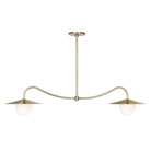 Marie Double Pendant shown in Brass