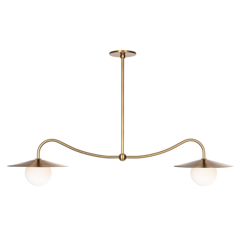 Marie Double Pendant shown in Heirloom Brass