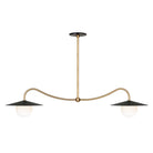 Marie Double Pendant shown in Matte Black with Heirloom Brass