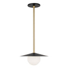 Marie Pendant shown in Matte Black with Brass