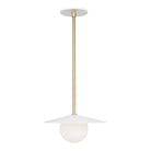 Marie Pendant shown in White with Brass