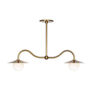 Marie Petite Double Pendant shown in Heirloom Brass