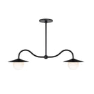 Marie Petite Double Pendant shown in Matte Black