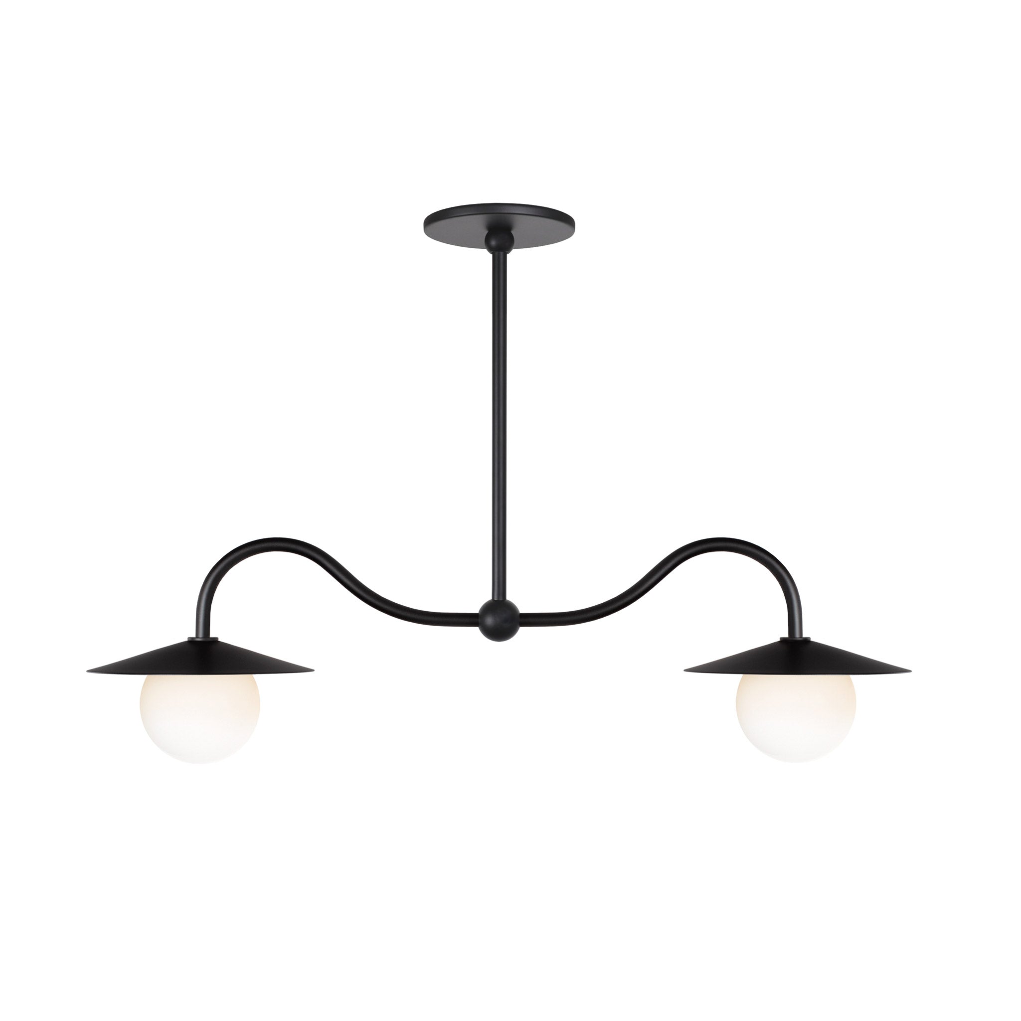 Marie Petite Double Pendant shown in Matte Black