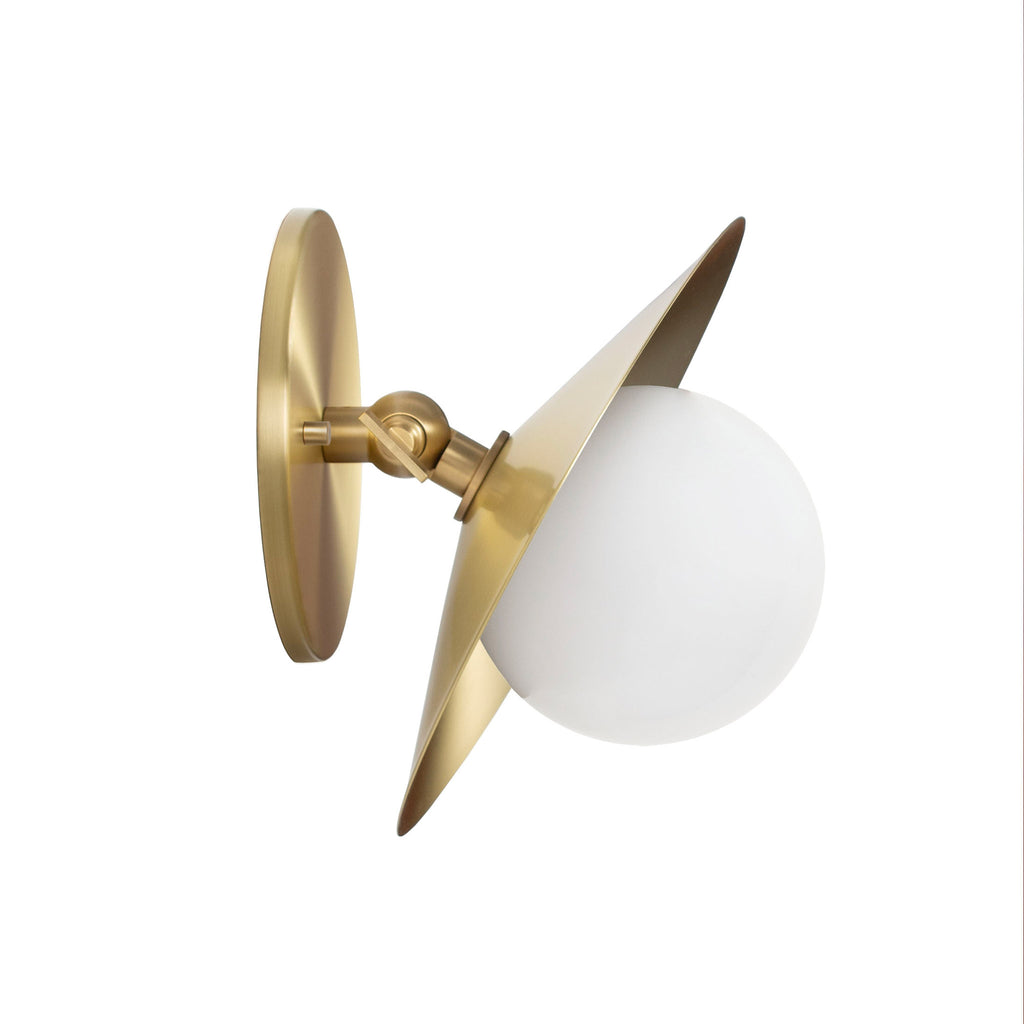 Marie Petite Flush Sconce shown in Brass