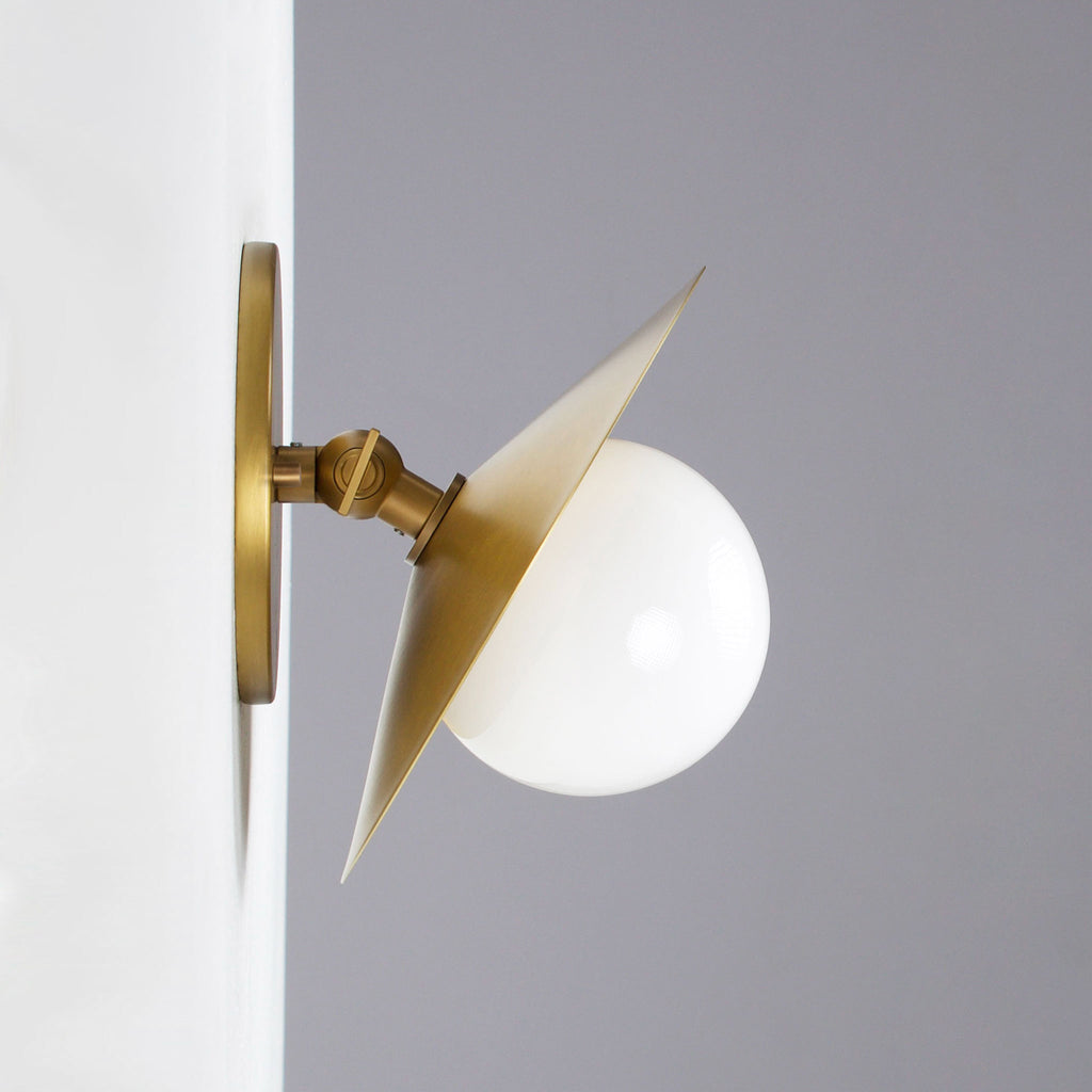 Marie Petite Flush Sconce shown in Heirloom Brass