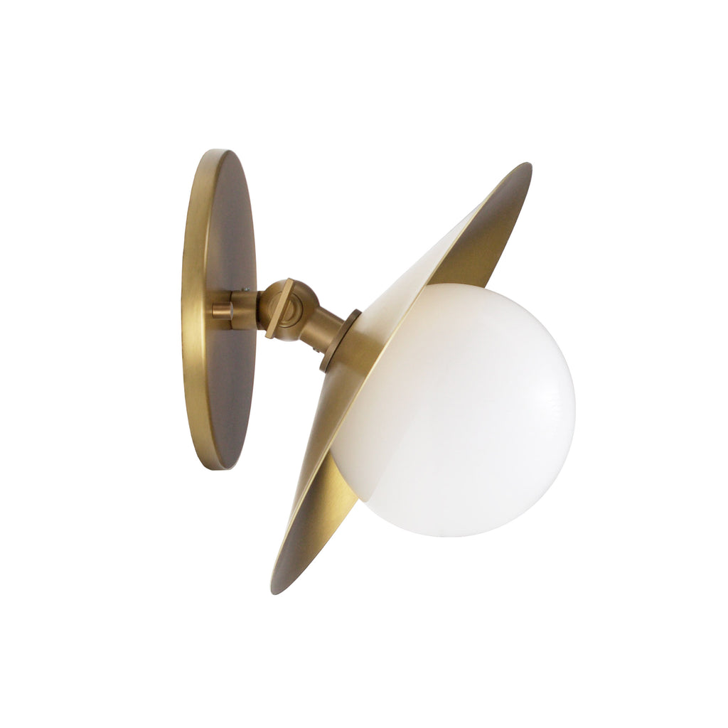 Marie Petite Flush Sconce shown in Heirloom Brass