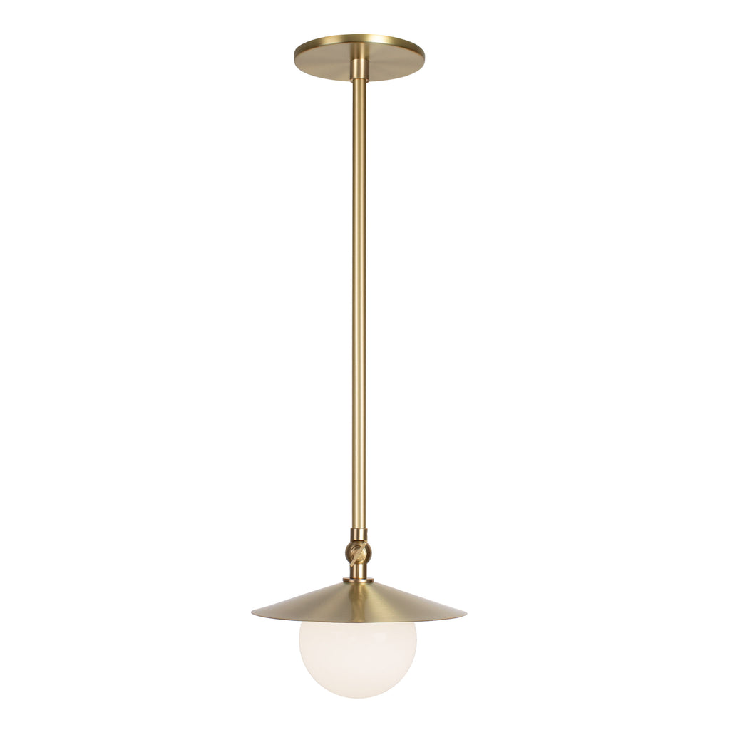 Marie Petite Pendant shown in Brass