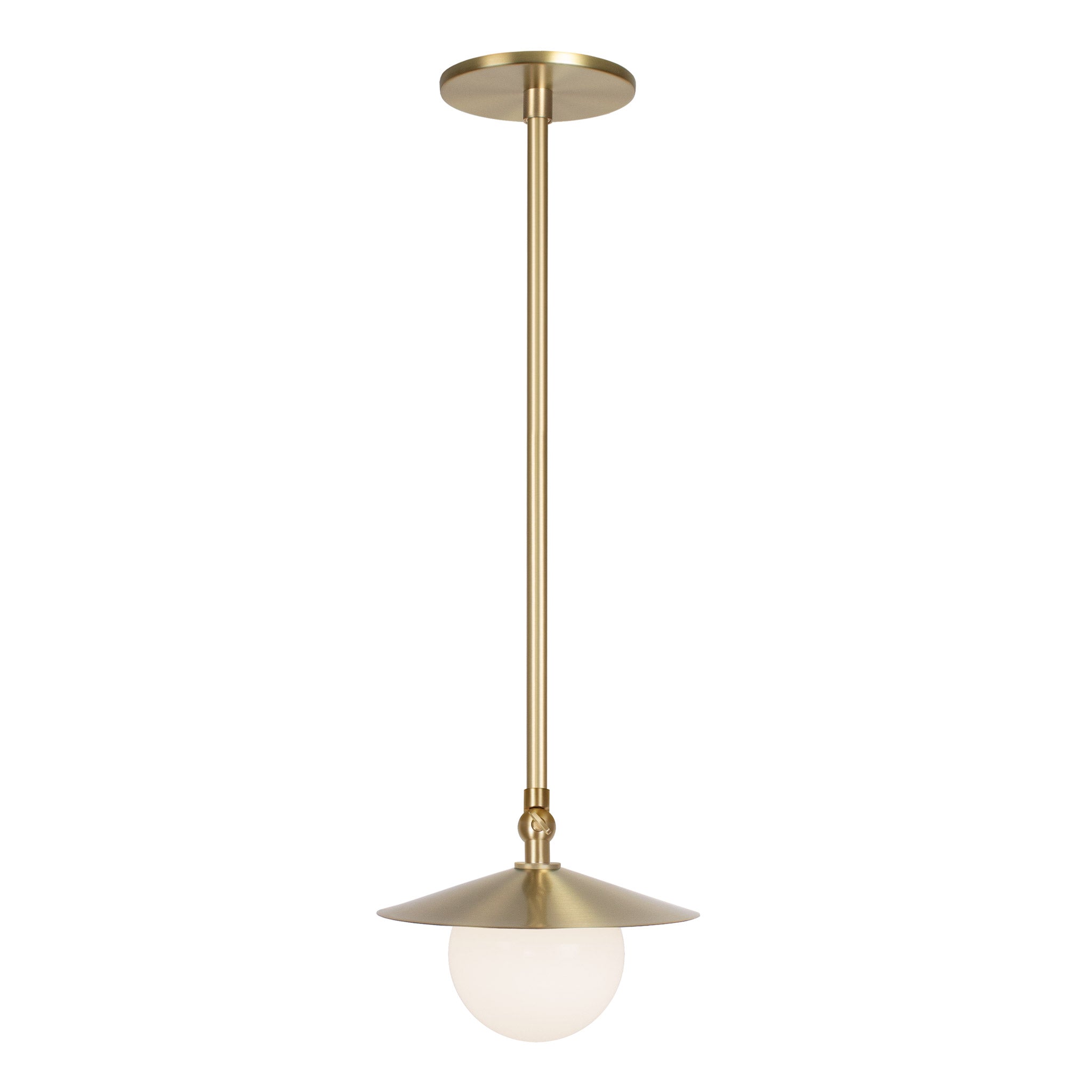 Marie Petite Pendant shown in Brass