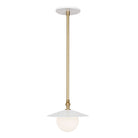 Marie Petite Pendant shown in White with Brass