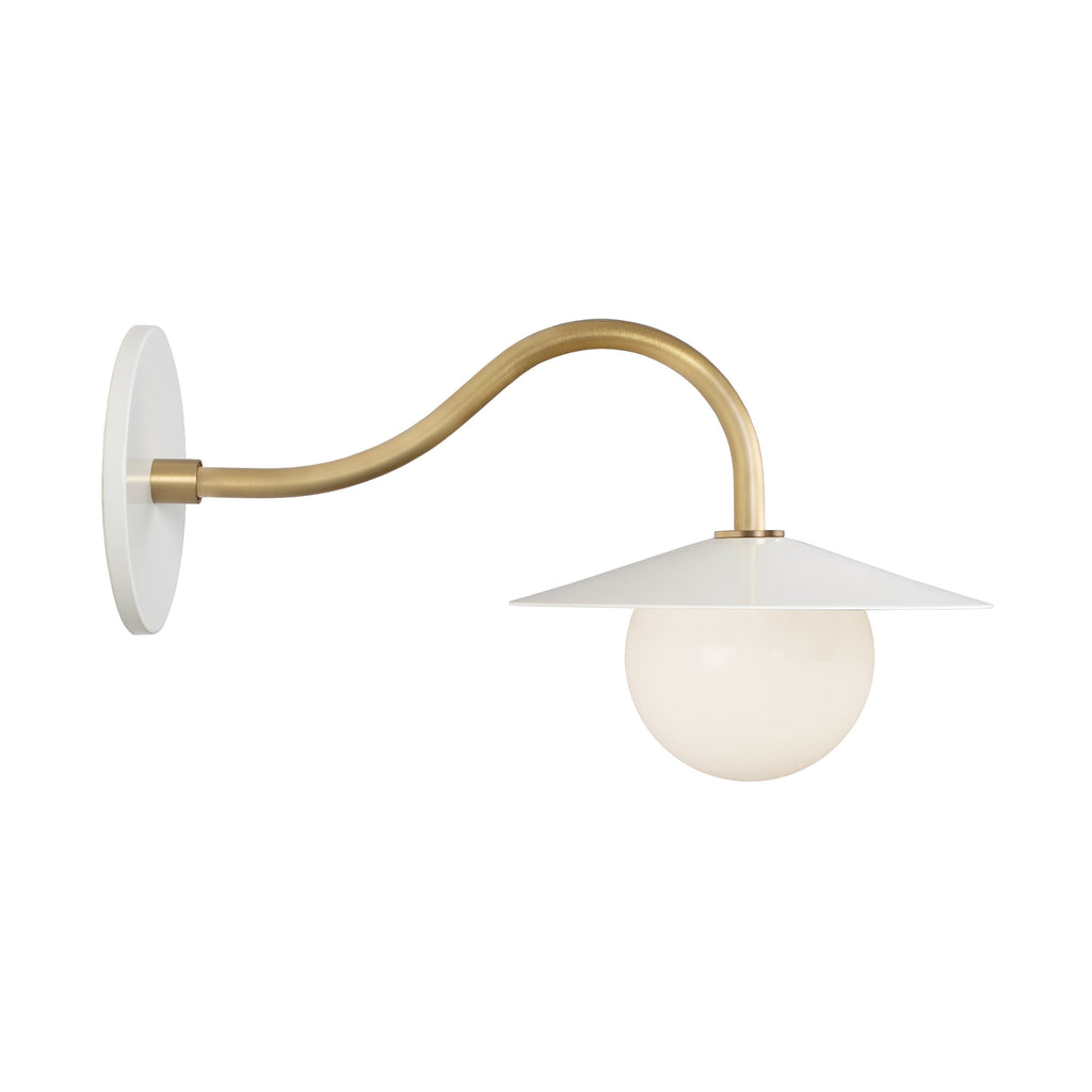 Marie Petite Sconce shown in White with Brass