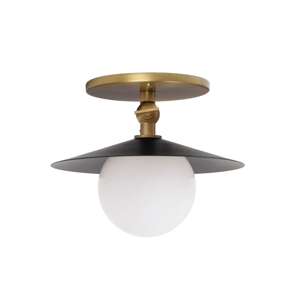 Marie Petite Surface shown in Matte Black with Heirloom Brass