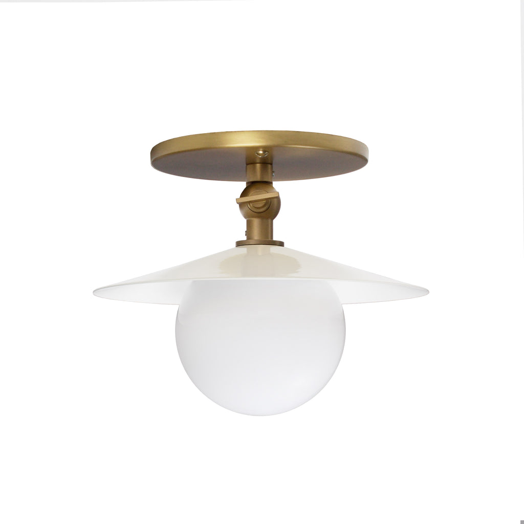 Marie Petite Surface shown in White with Heirloom Brass