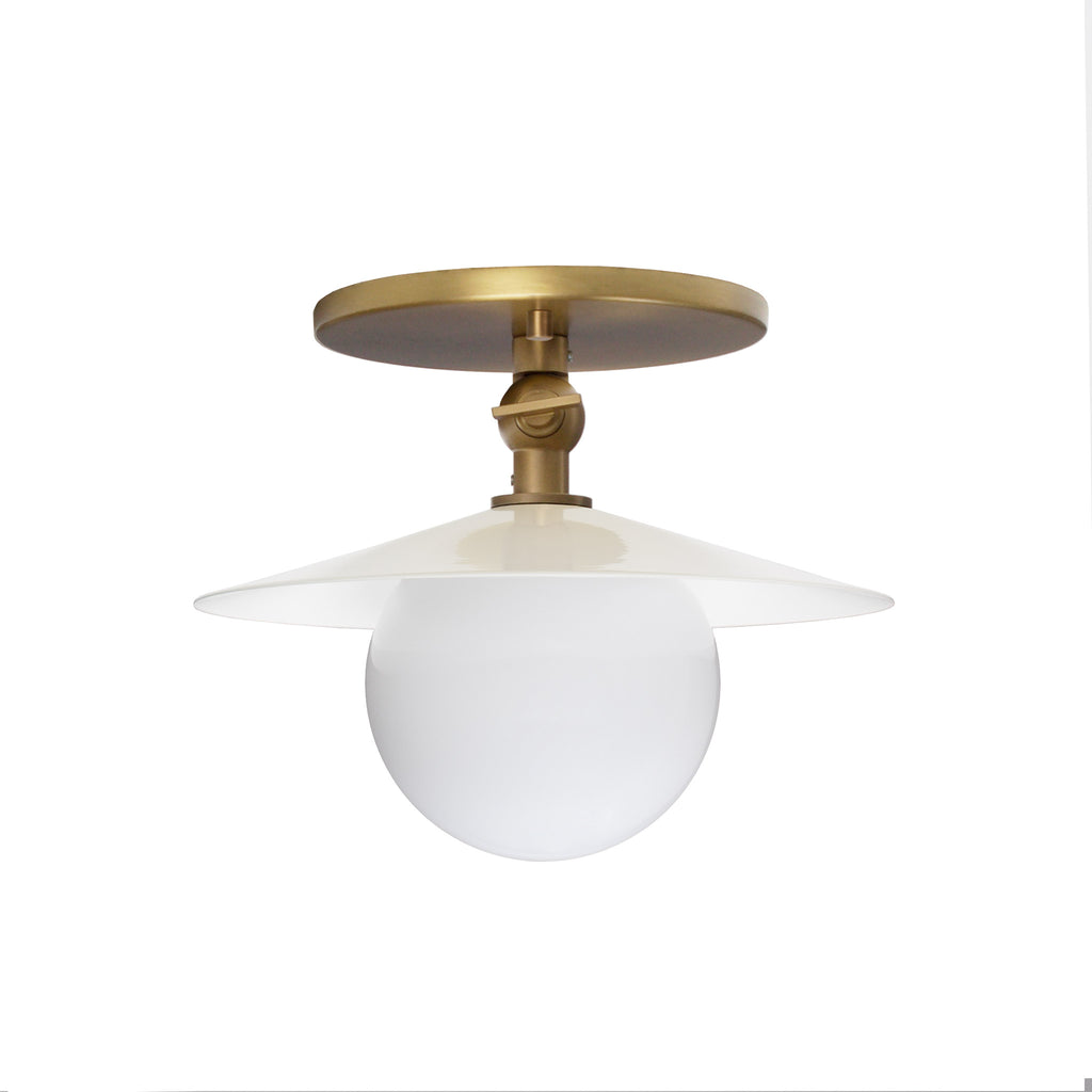 Marie Petite Surface shown in White with Heirloom Brass