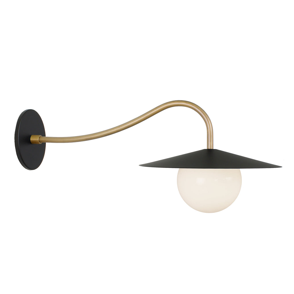 Marie Sconce shown in Matte Black with Heirloom Brass.