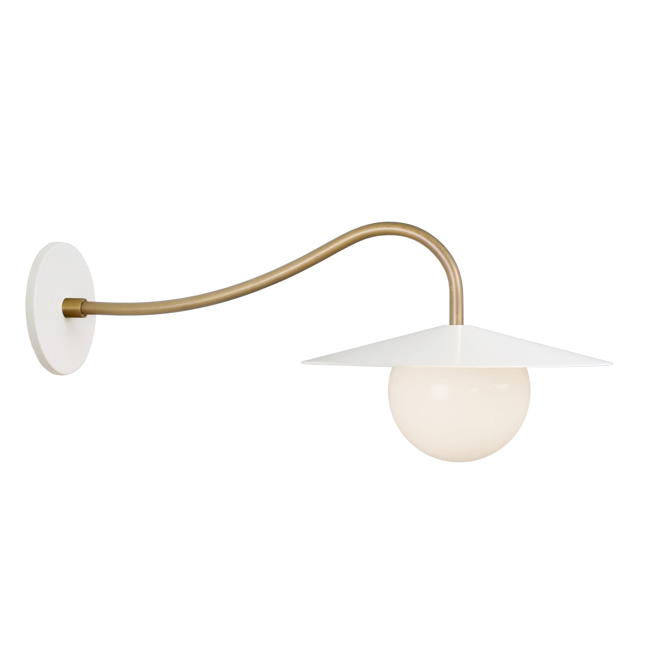 Marie Sconce shown in White with Heirloom Brass