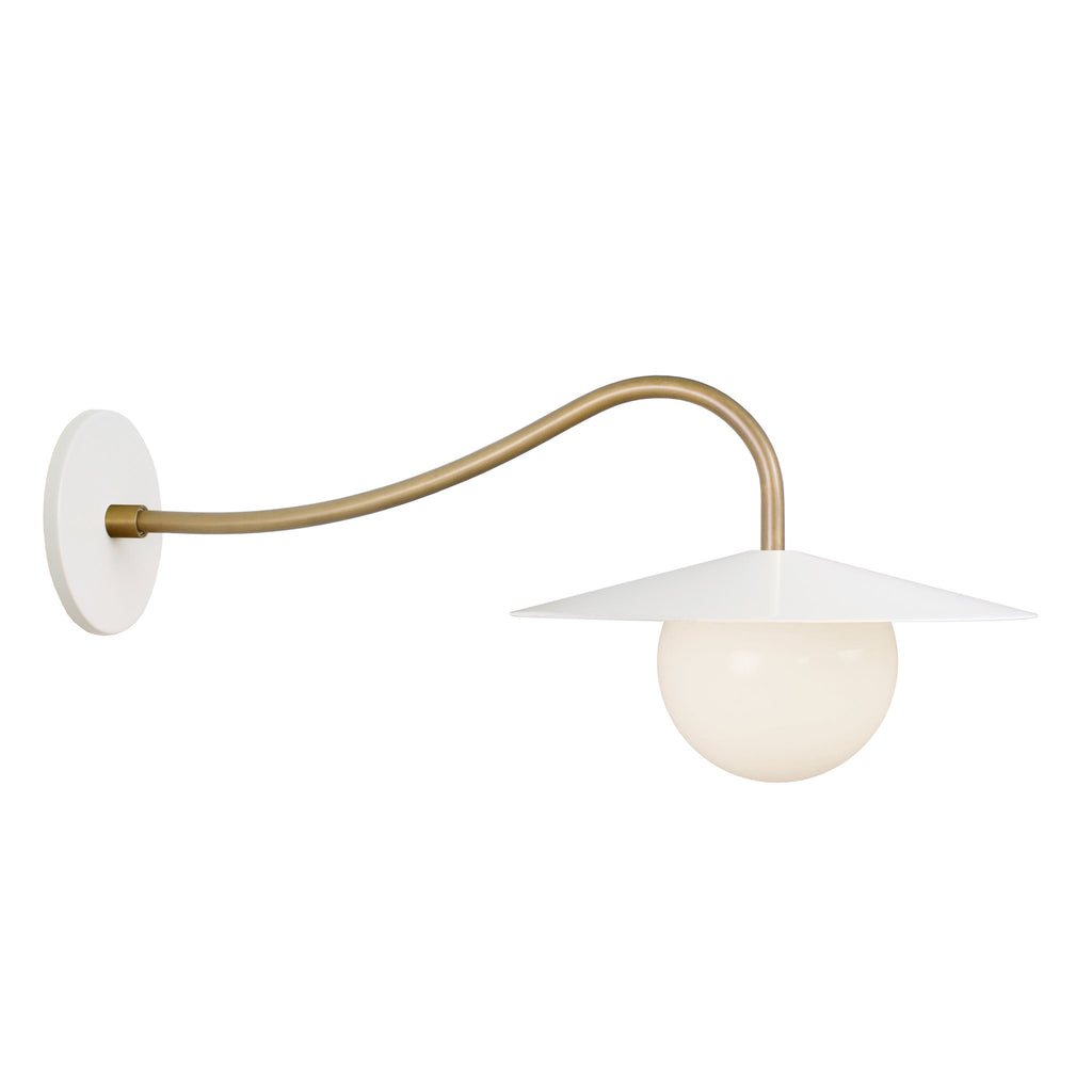 Marie Sconce shown in White with Heirloom Brass.