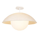 Maru Surface with a Natural shade shown in White with a Bone Ceramic canopy